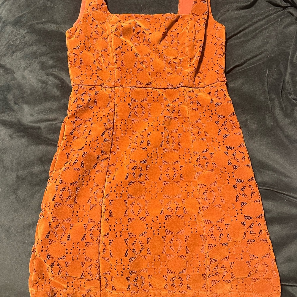 Maeve Terracotta Eyelet Dress